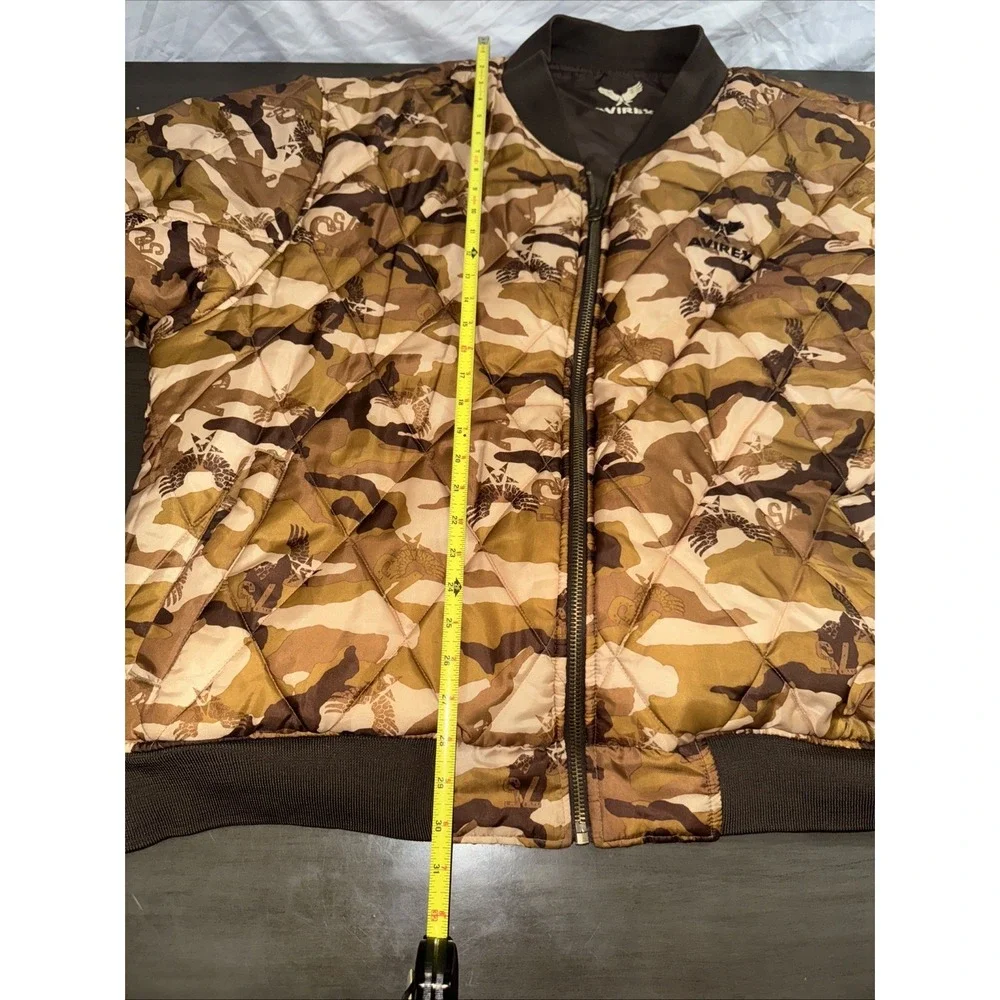 AVIREX Mens Reversible Camo Brown Camouflage‎ Army Outdoor Jacket Eagle XXXL 3XL